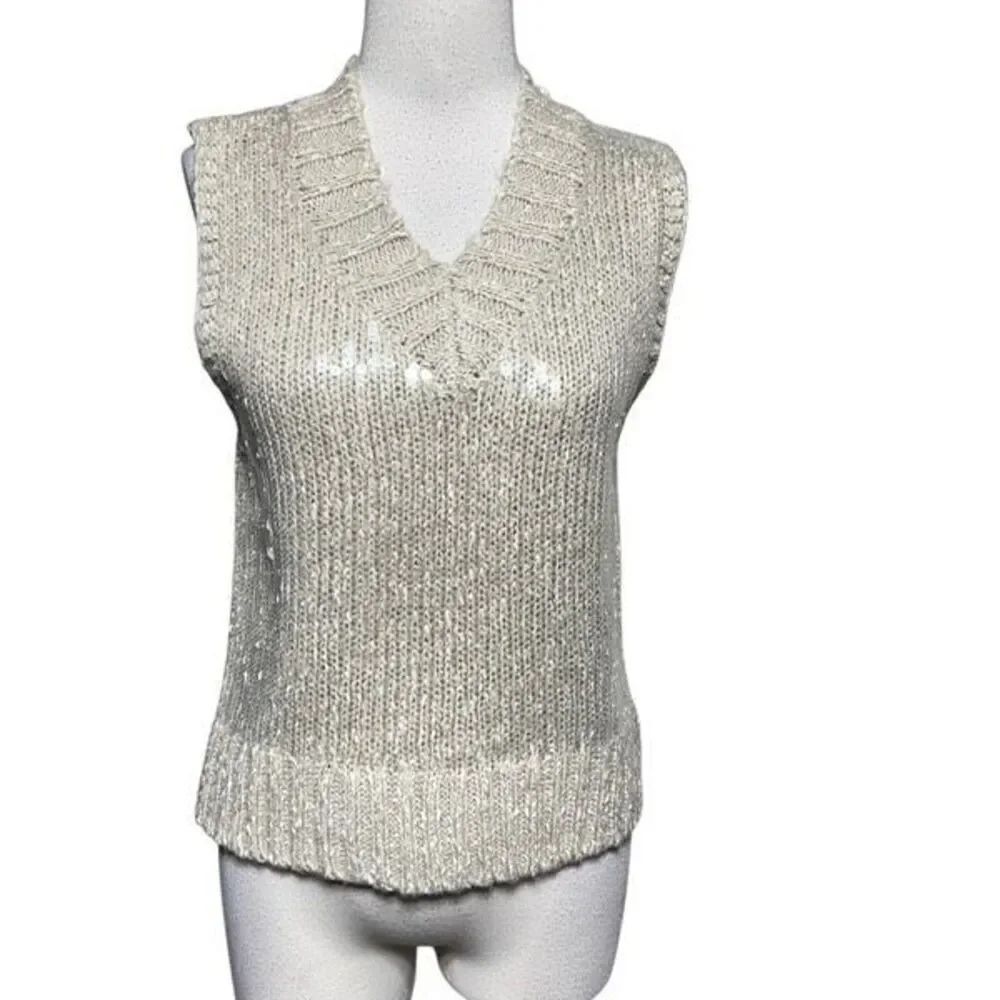 Anna & Ava NWT Sleeveless Sequin Bling Sweater Vest Size S/M